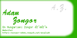 adam zongor business card